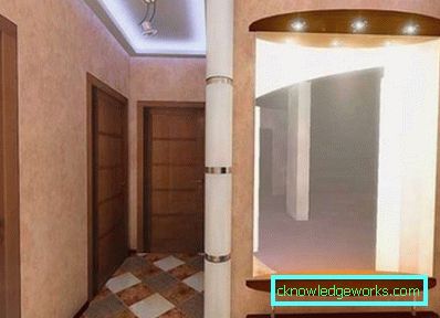 Disegno a soffitto nel corridoio di cartongesso e pannelli di plastica (50 foto di interni)