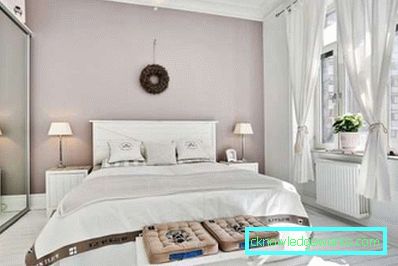 Camera da letto di design 12 metri quadrati. m in stile moderno - foto d'interni reali