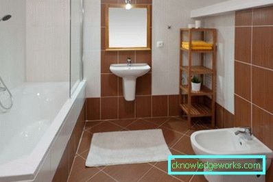 Design del bagno con un piccolo bagno combinato con un bagno nel Krusciov