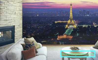 Photowall-paper in un salotto interno in stile moderno - una foto di idee