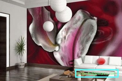 Photowall-paper in un salotto interno in stile moderno - una foto di idee