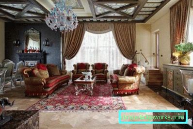 Soggiorno in stile inglese - Foto di interni e caratteristiche di stile
