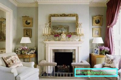 Soggiorno in stile inglese - Foto di interni e caratteristiche di stile