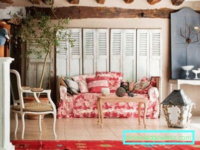 Soggiorno in stile provenzale - caratteristiche interne di foto e stile