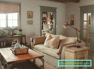 Soggiorno in stile provenzale - caratteristiche interne di foto e stile
