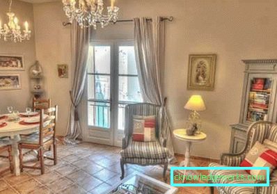 Soggiorno in stile provenzale - caratteristiche interne di foto e stile