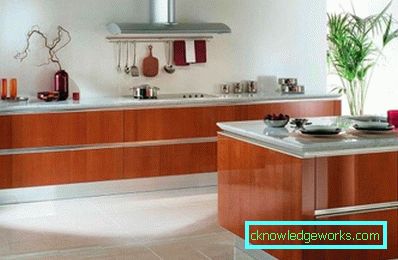 Cucina interna in stile moderno