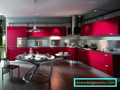 Cucina interna in stile moderno