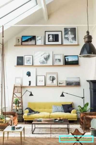 Interno di un piccolo soggiorno in un piccolo appartamento - 50 esempi di foto