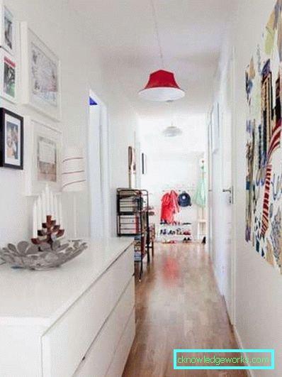 Corridoio interno nell'appartamento - soluzioni fotografiche per una stanza grande e piccola