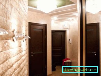 Corridoio interno nell'appartamento - soluzioni fotografiche per una stanza grande e piccola