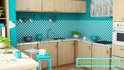 Gli interni della cucina sono semplici e di buon gusto.