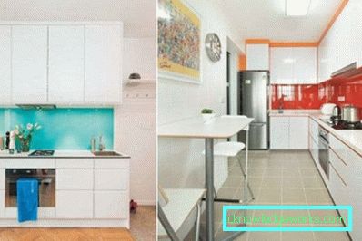 Gli interni della cucina sono semplici e di buon gusto.