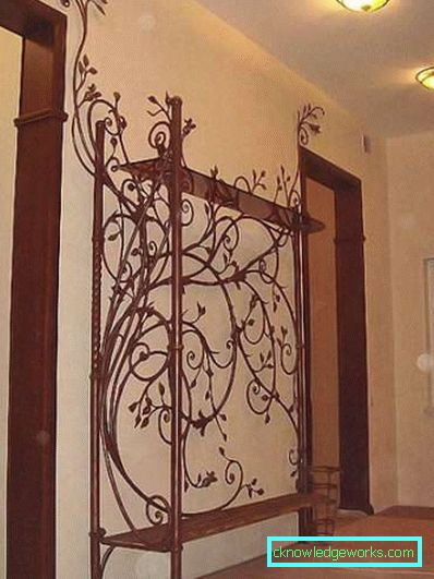Mobili forgiati per il corridoio (50 foto)