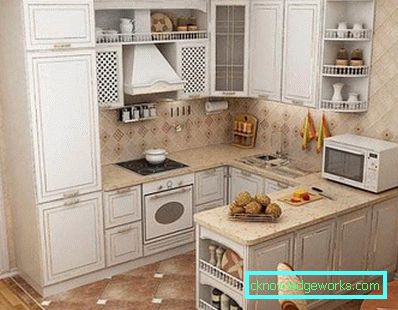 Cucina 14 mq - foto di design elegante con balcone e divano