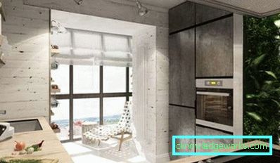 Cucina sul balcone o loggia
