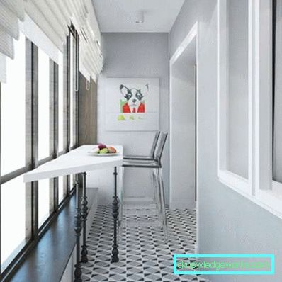 Cucina sul balcone o loggia