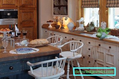 Cucina in una casa di legno - finitura