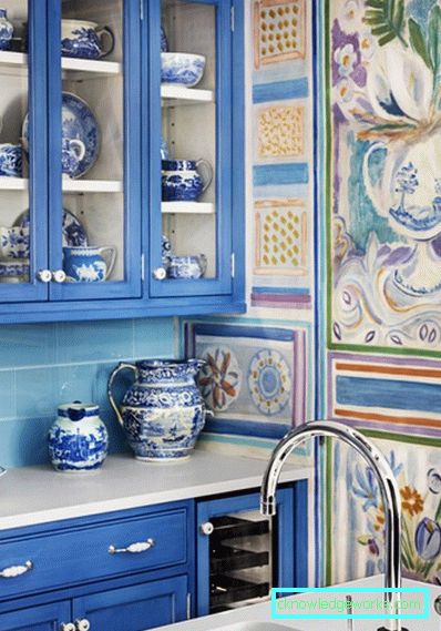 Cucina in blu