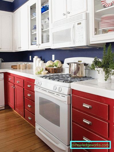 Cucina in blu