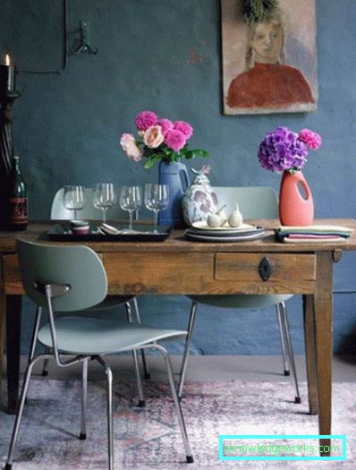 Cucina in blu
