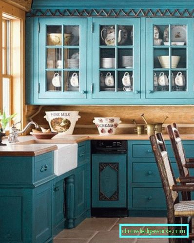 Cucina in blu