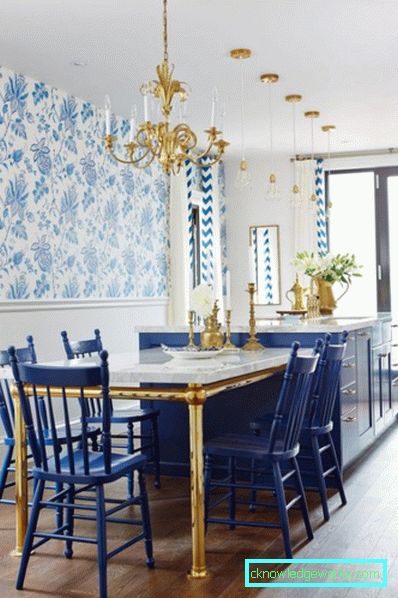 Cucina in blu