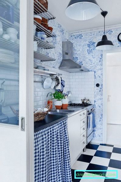 Cucina in blu