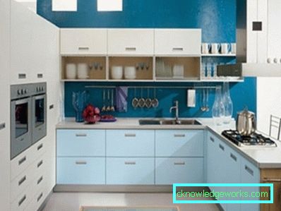 Cucina in blu
