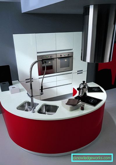 Piccola cucina di 5 metri quadrati. m con frigo Piccola cucina di 5 metri quadrati. m con frigo