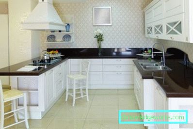 Piastrelle per pavimento per la cucina - foto nell'interno