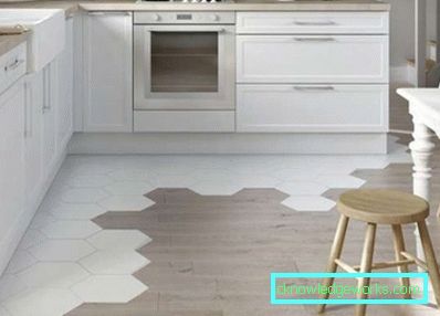 Piastrelle per pavimento per la cucina - foto nell'interno
