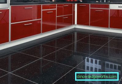 Piastrelle per pavimento per la cucina - foto nell'interno