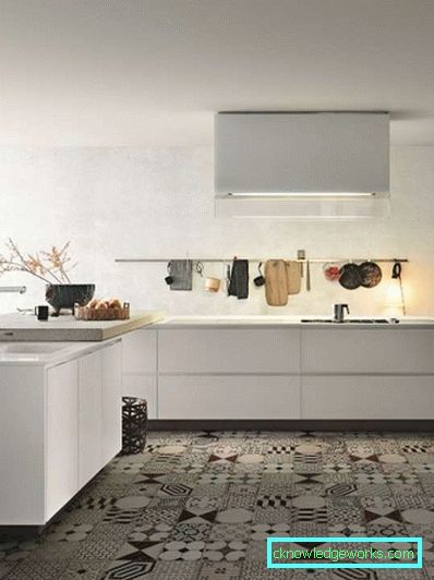 Piastrelle per pavimento per la cucina - foto nell'interno