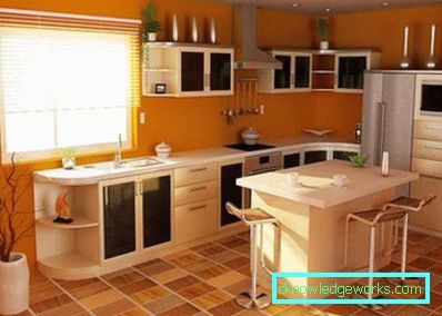 Piastrelle per pavimento per la cucina - foto nell'interno
