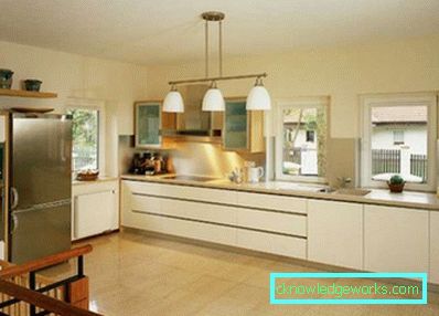 Piastrelle per pavimento per la cucina - foto nell'interno