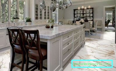 Piastrelle per pavimento per la cucina - foto nell'interno