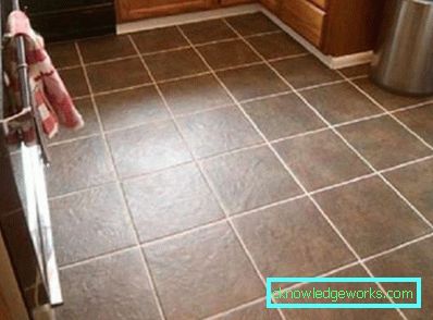 Piastrelle per pavimento per la cucina - foto nell'interno