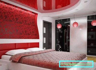 Soffitto teso in camera da letto - design fotografico Soffitto teso in camera da letto - design fotografico