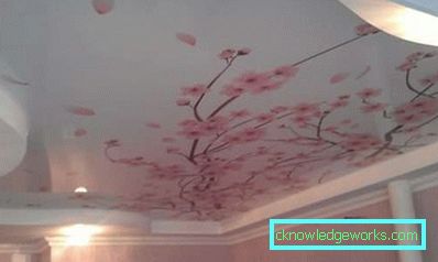 Soffitto teso in camera da letto - design fotografico Soffitto teso in camera da letto - design fotografico