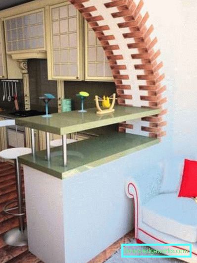 Combinando una cucina con un balcone - design fotografico