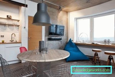 Combinando una cucina con un balcone - design fotografico