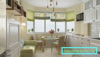 Combinando una cucina con un balcone - design fotografico