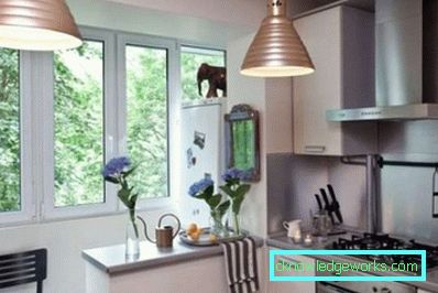 Combinando una cucina con un balcone - design fotografico
