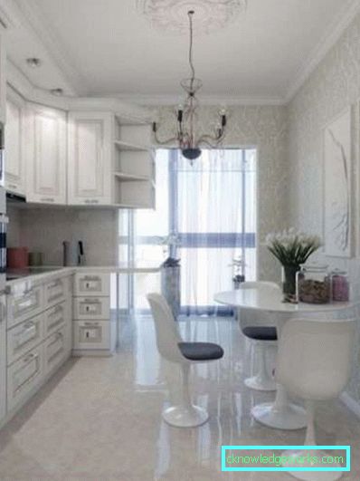 Combinando una cucina con un balcone - design fotografico