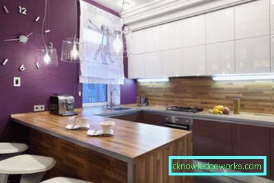 Decorazione della parete in cucina - opzioni di design