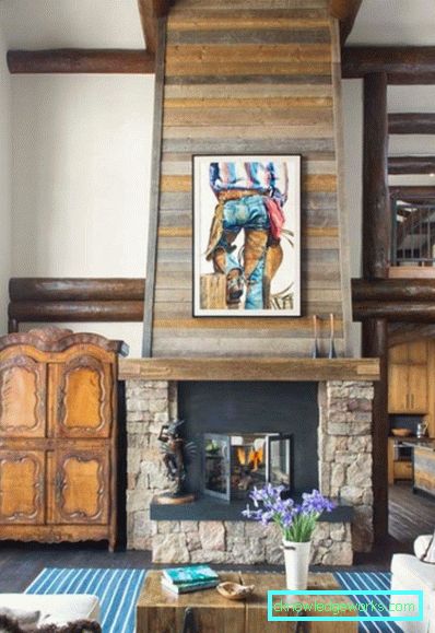 Decorazione murale nel corridoio con laminato - foto design