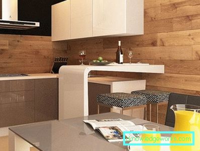 Decorazione murale nel corridoio con laminato - foto design