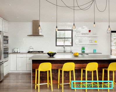 Scaffali in cucina invece di armadi all'interno Scaffali in cucina invece di armadi all'interno