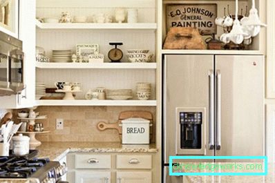 Scaffali in cucina invece di armadi all'interno Scaffali in cucina invece di armadi all'interno